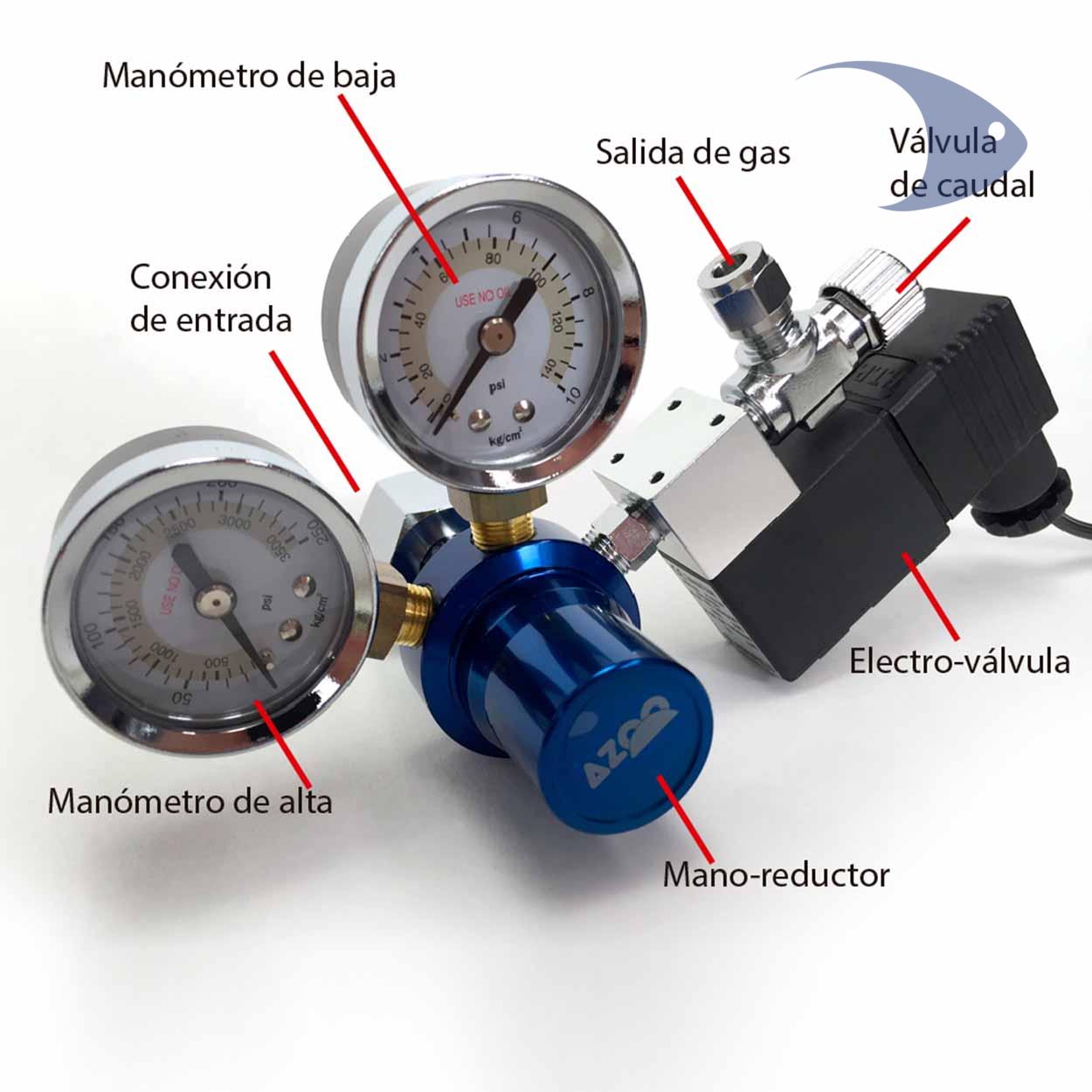 AZOO CO2 Presure Regulator (Regulador de co2) 3 AZOO CO2 Presure Regulator (Regulador de co2) - Imagen 3