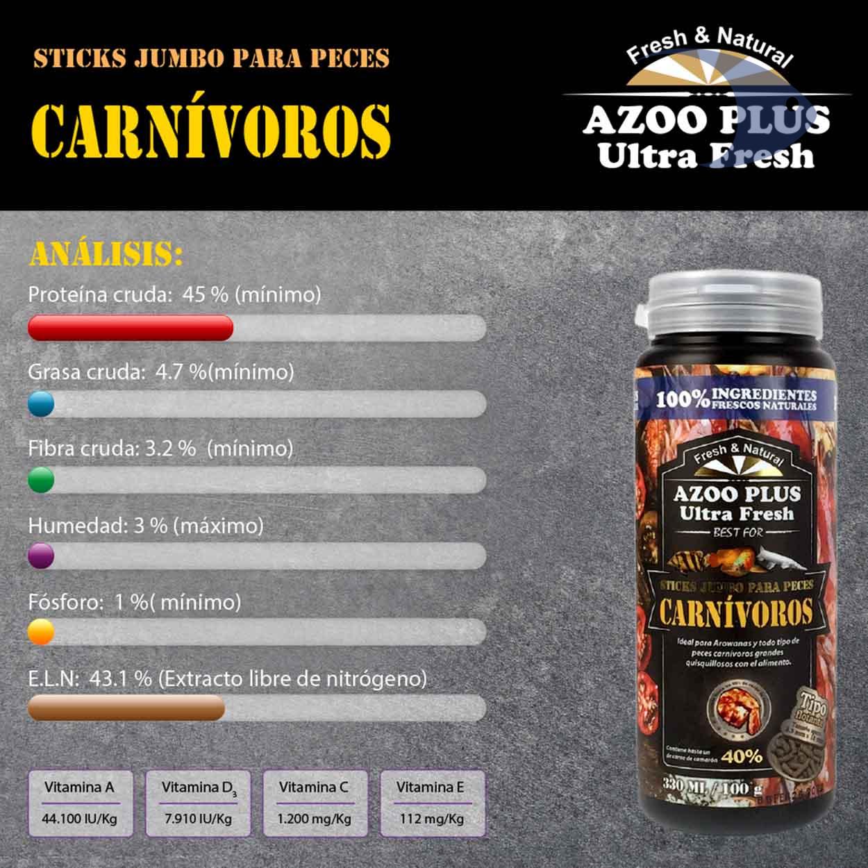 Sticks Jumbo para peces carnívoros 8 Sticks Jumbo para peces carnívoros - Imagen 8