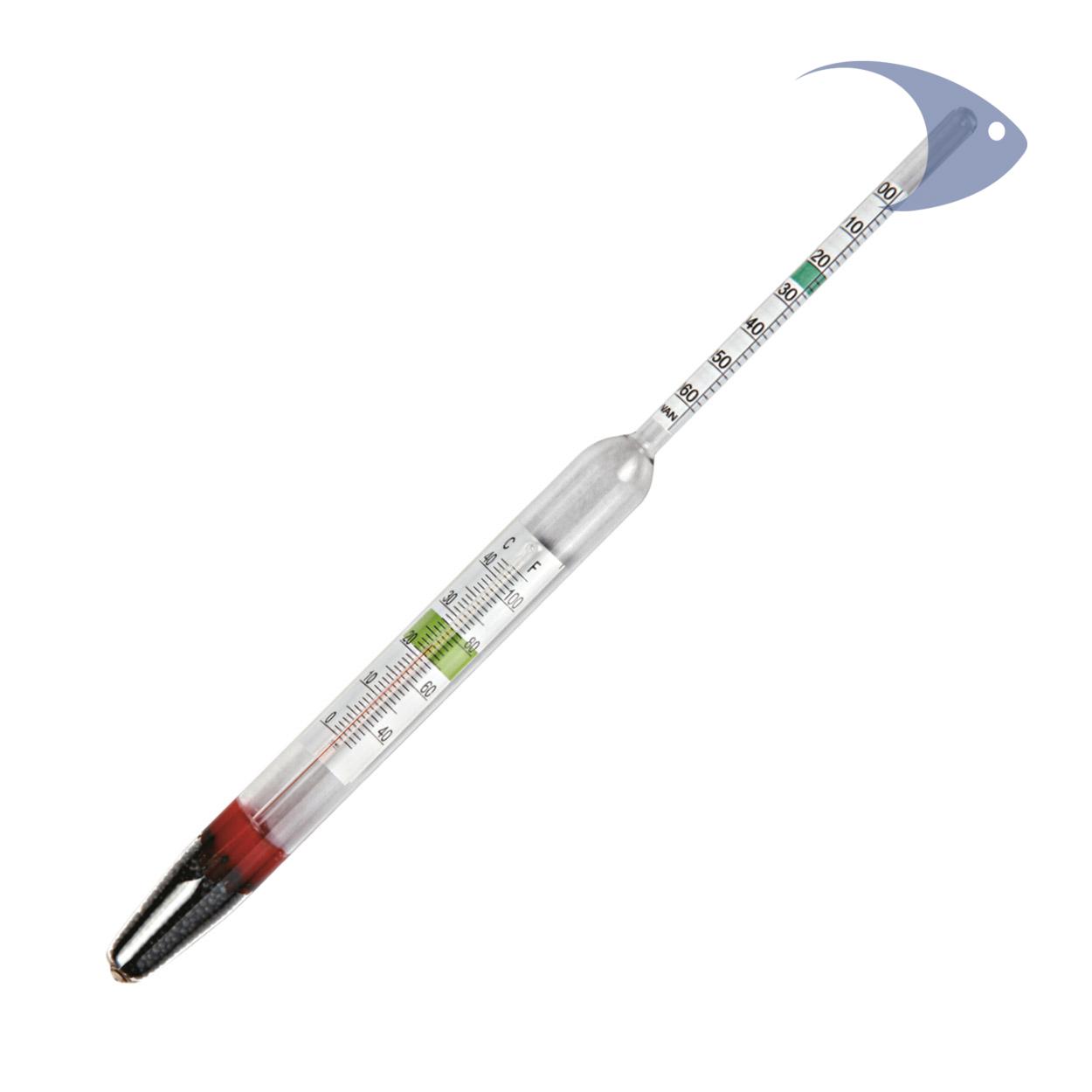 Hidrómetro de cristal 2 en 1 DYMAX 1 Hidrómetro de cristal 2 en 1 DYMAX