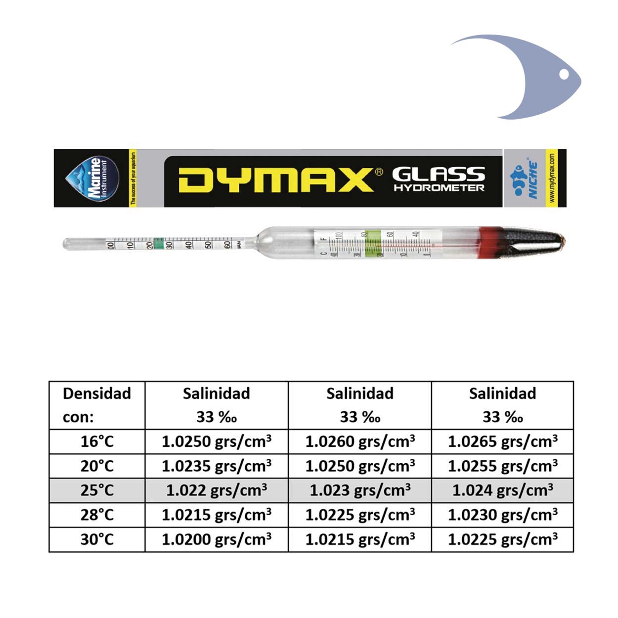 Hidrómetro de cristal 2 en 1 DYMAX 2 Hidrómetro de cristal 2 en 1 DYMAX - Imagen 2
