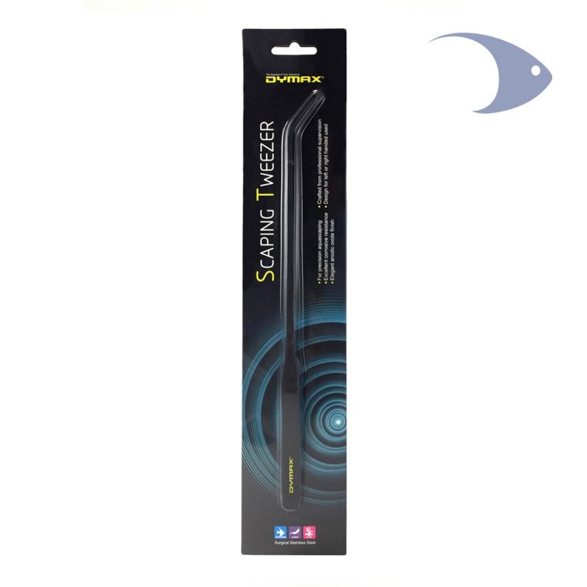 Pinzas curvas DYMAX de acero inoxidable anodizado en negro