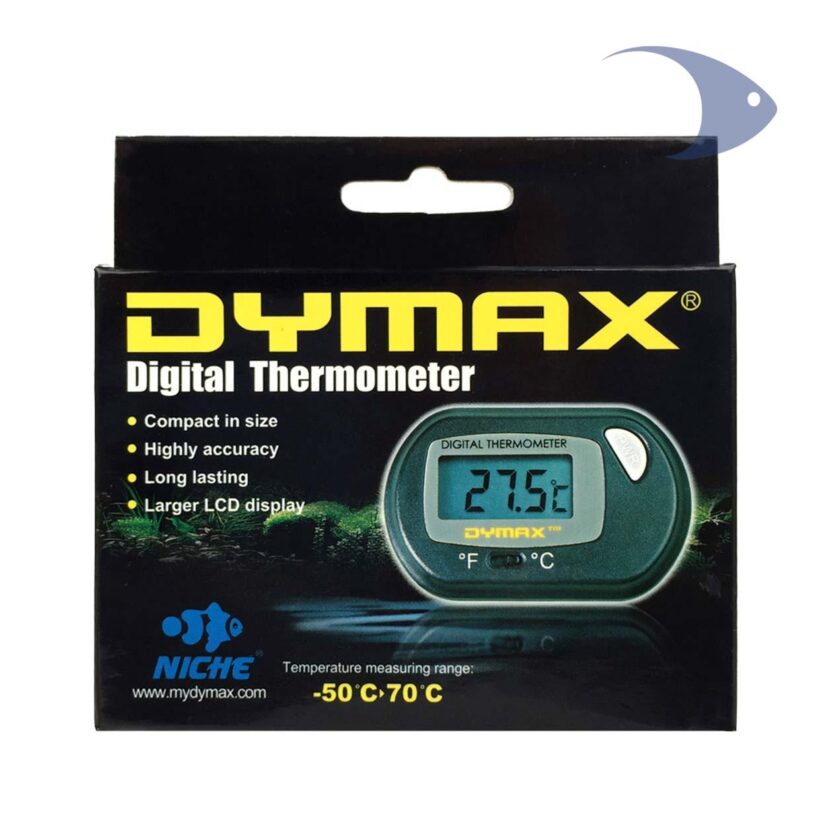 Termómetro digital DYMAX con sonda externa sumergible.
