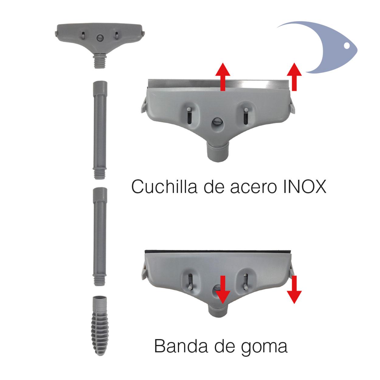 Rasqueta ISTA 2 en 1 para vidrio y acrílico 2 Rasqueta ISTA 2 en 1 para vidrio y acrílico - Imagen 2